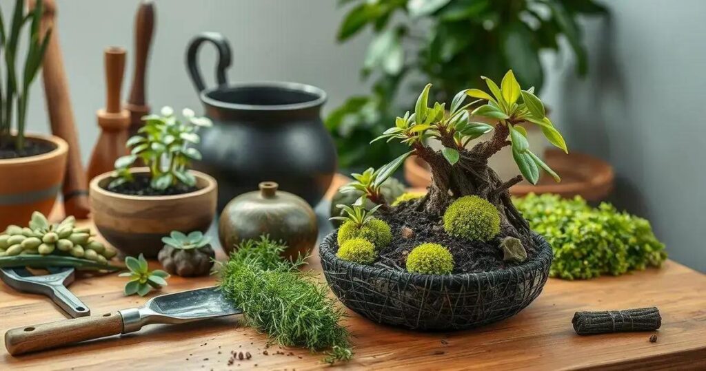 como fazer kokedama passo a passo