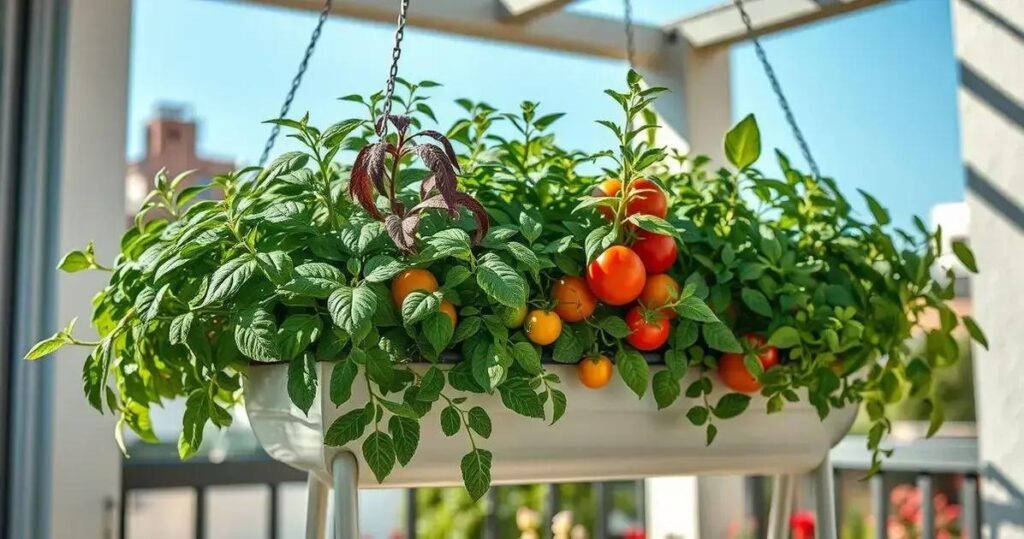 DIY horta suspensa de cano PVC