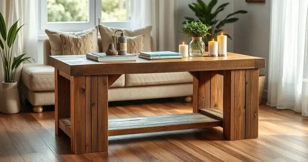 DIY mesa de centro com caixotes