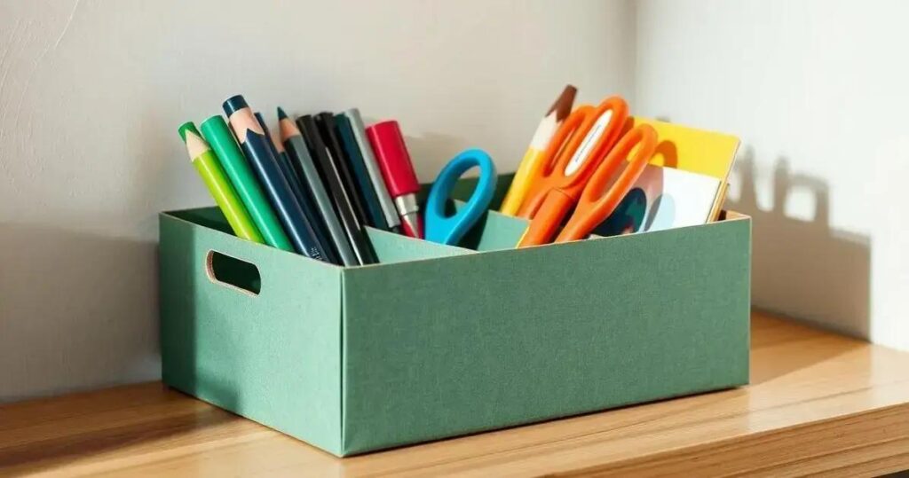 DIY organizador de gavetas de papelão
