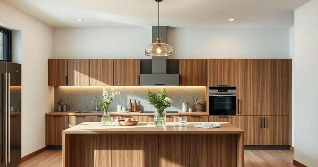 iluminação pendente para bancada de cozinha
