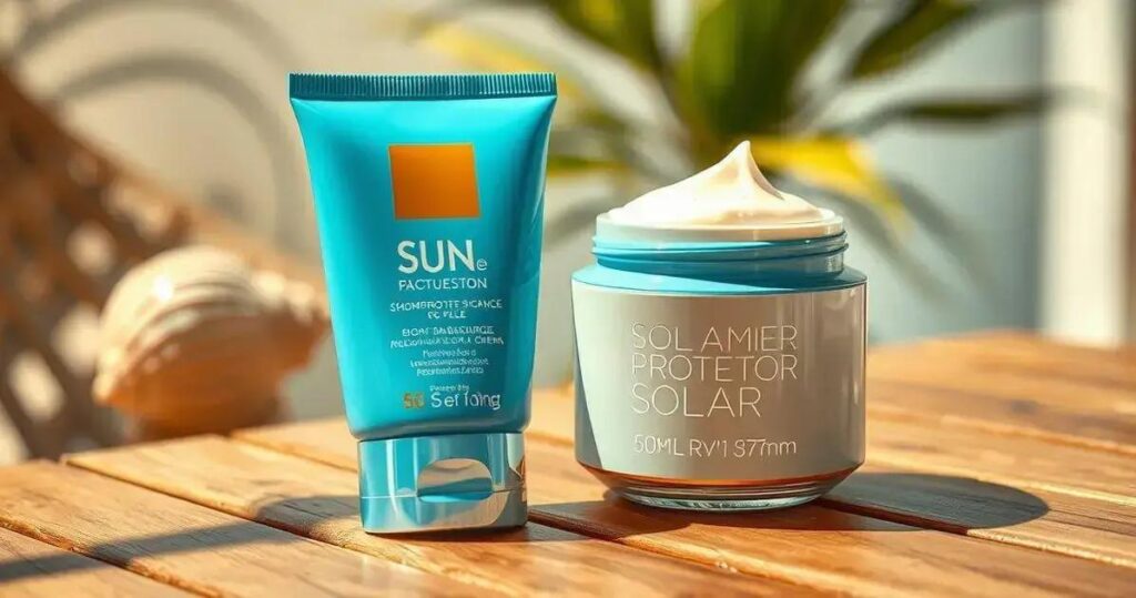 protetor solar com cor