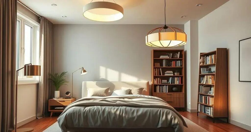 tipos de luminárias para quarto