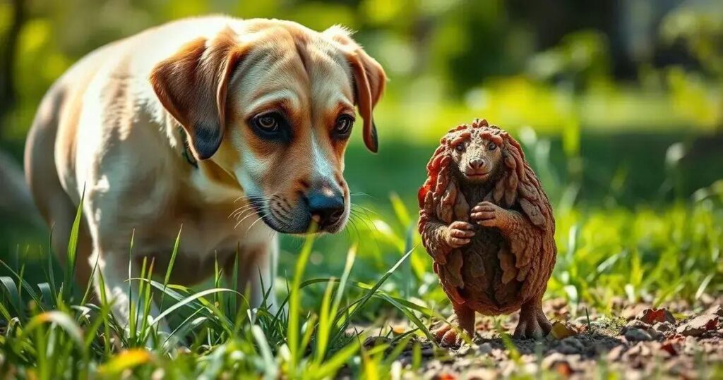cachorro comendo fezes