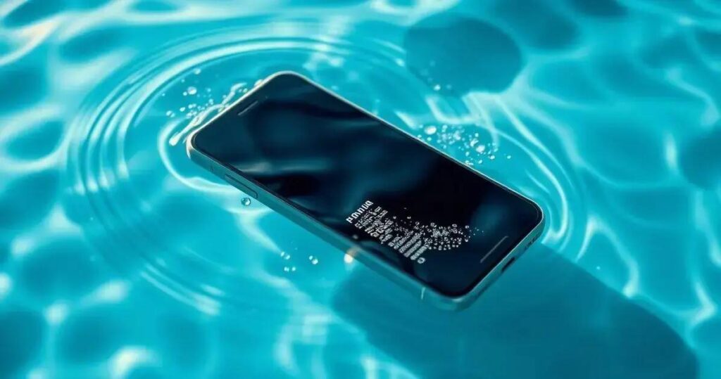 celular caiu na agua