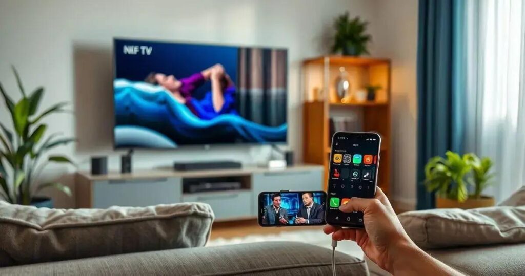 como conectar o celular na tv