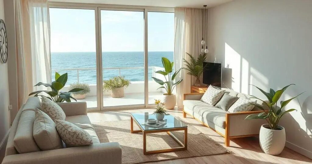 decoração de apartamento na praia simples