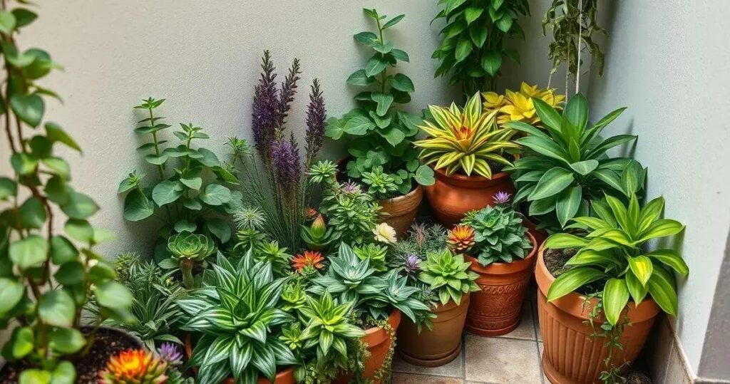 decoração de sacada pequena com plantas