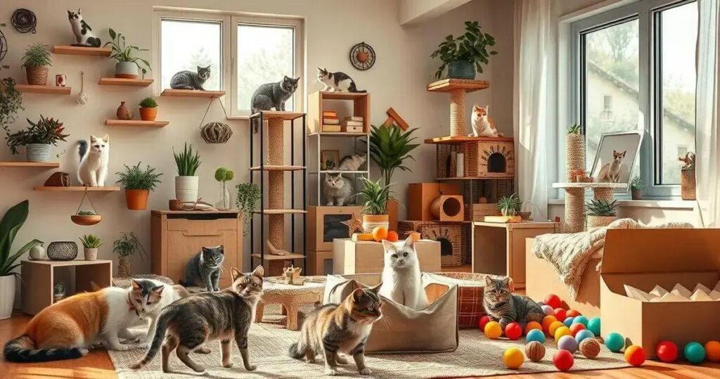 enriquecimento ambiental para gatos