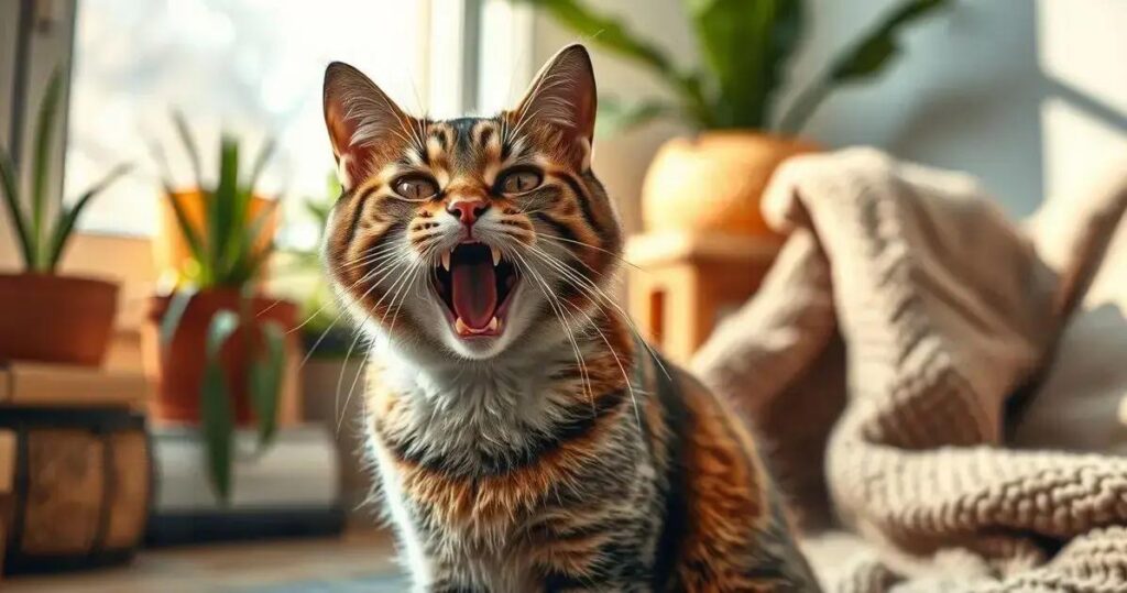 gato miando muito