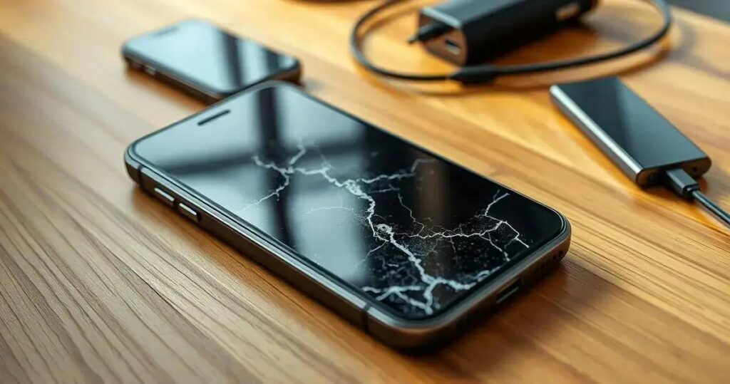 tela do celular quebrou e agora