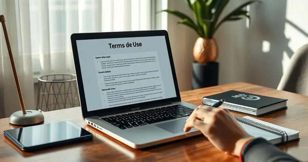 termos de uso para site ou app