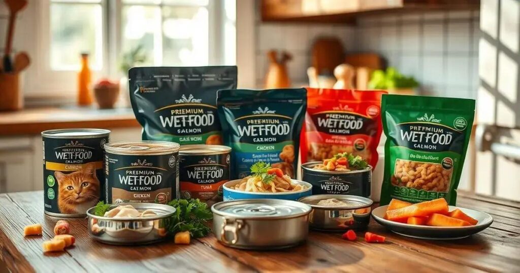 alimentação úmida para gatos