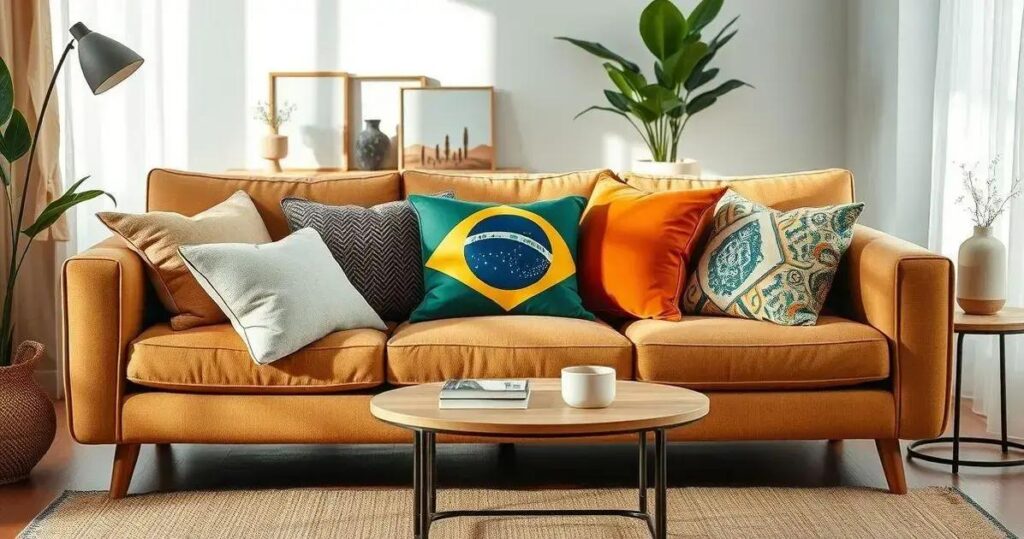 como harmonizar almofadas no sofá