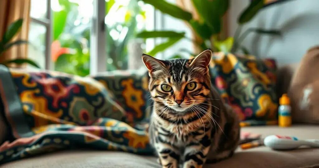gato com pulgas
