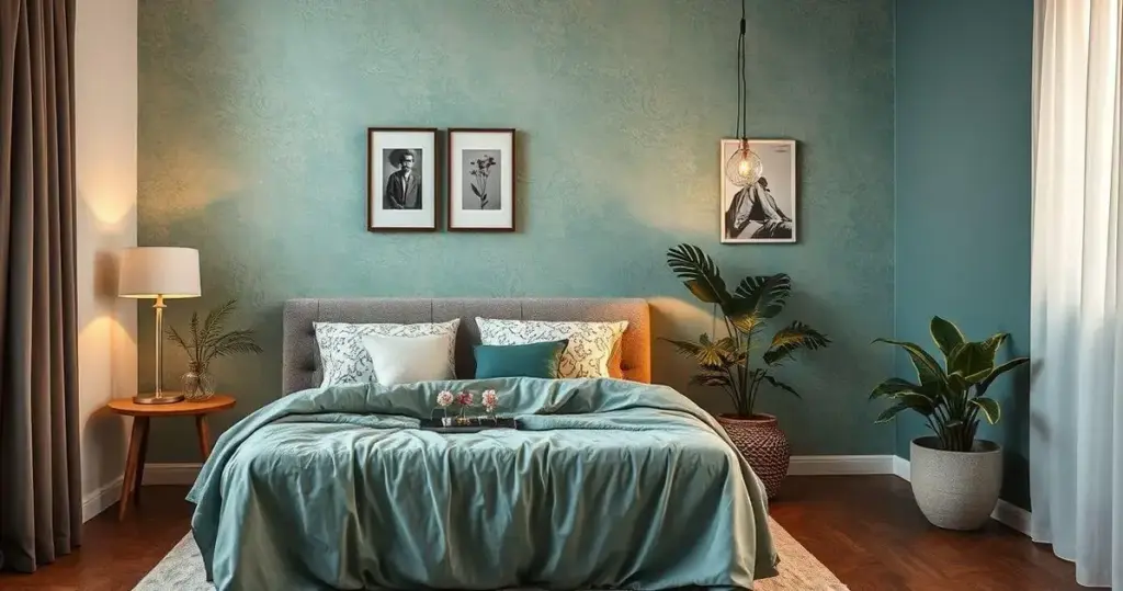 papel de parede para quarto de casal pequeno