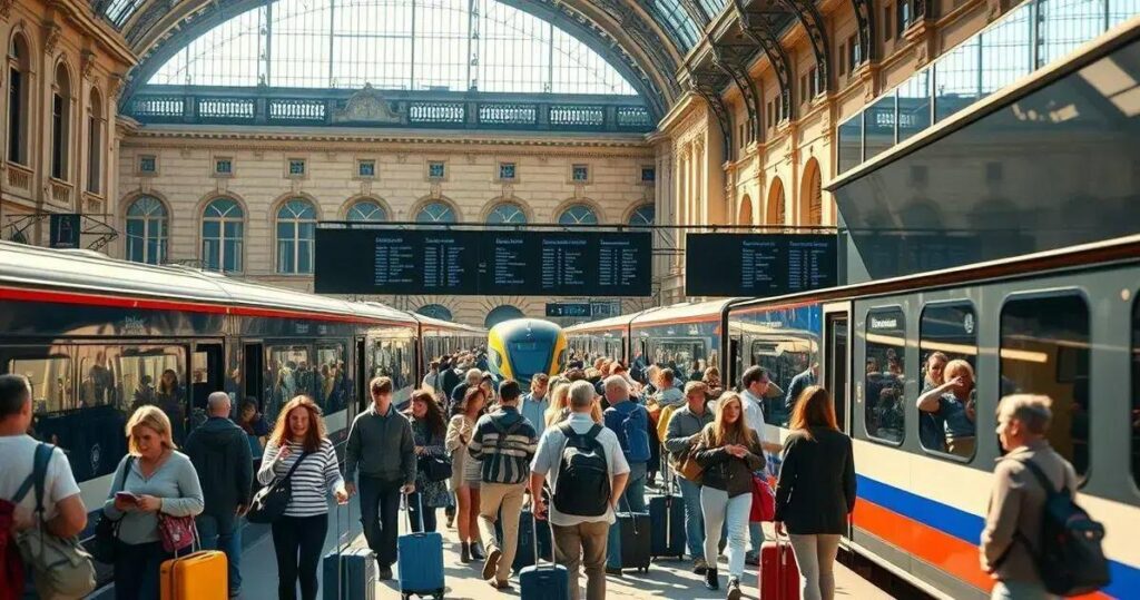 viagem de trem na europa